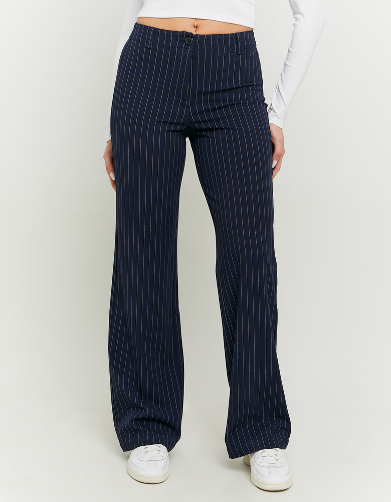 Pantalon Droit Rayé Taille Mi-Haute | TALLY WEiJL