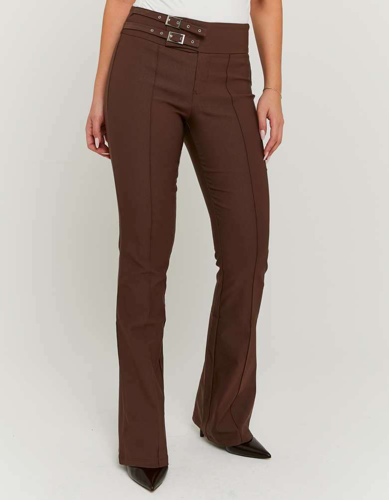 Braune Flared Stoffhose | TALLY WEiJL