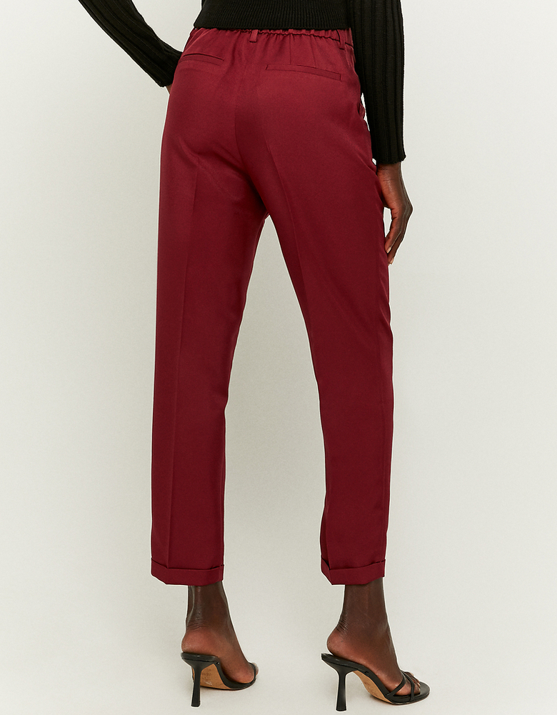 Pantalon Droit Taille Haute Rouge | TALLY WEiJL