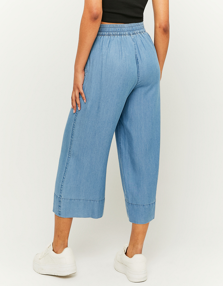 TALLY WEiJL, Pantalon Culotte Bleu Avec Nœud for Women
