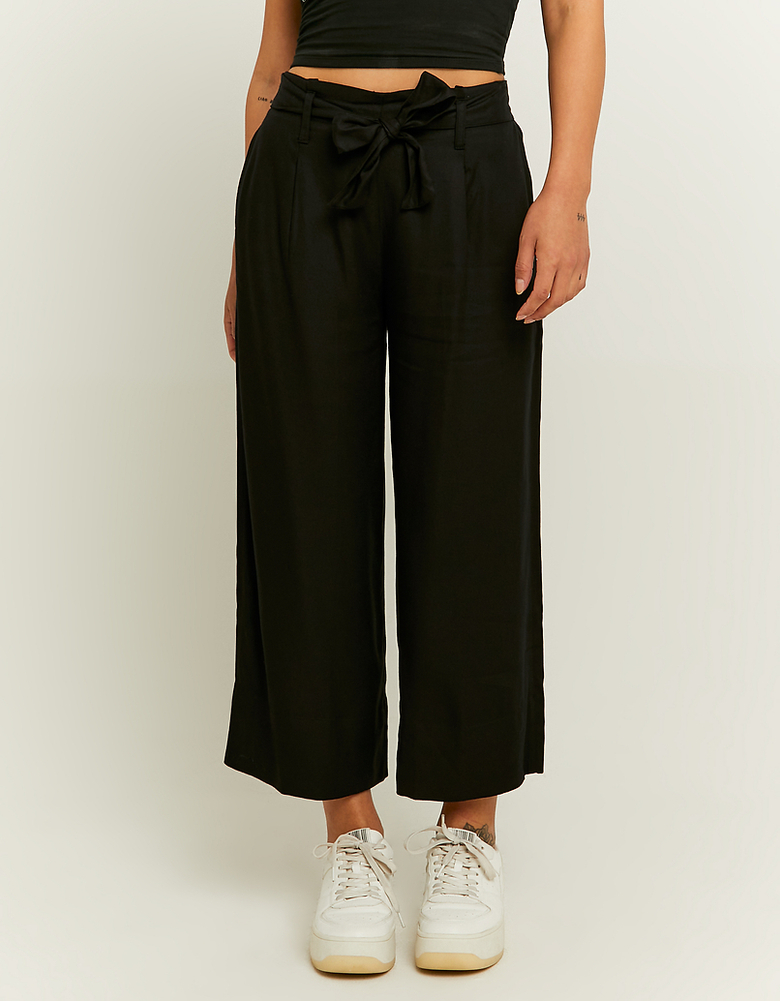 TALLY WEiJL, Pantalon Culotte Noir Avec Nœud for Women