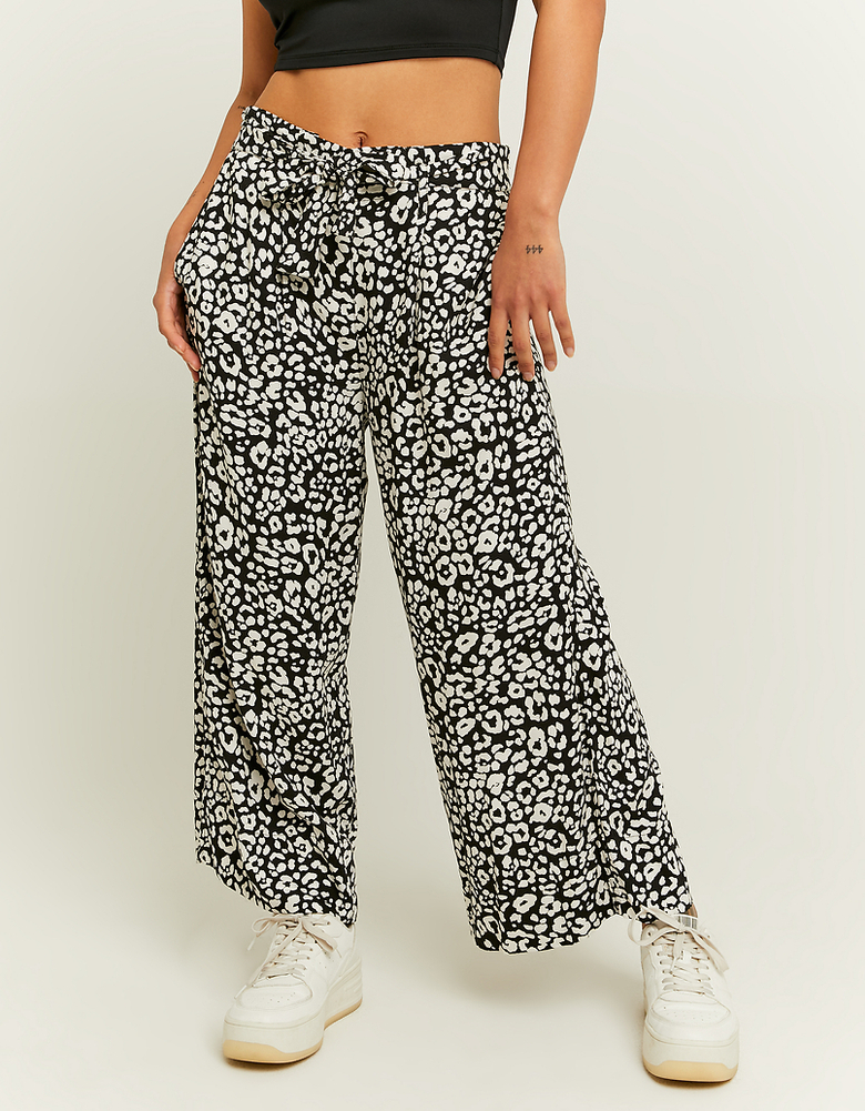 Printed Culotte Trousers With Knot | TALLY WEiJL
