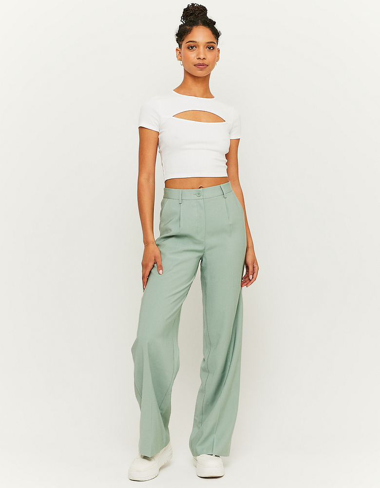 Pantalon Taille Haute Jambe Large | TALLY WEiJL