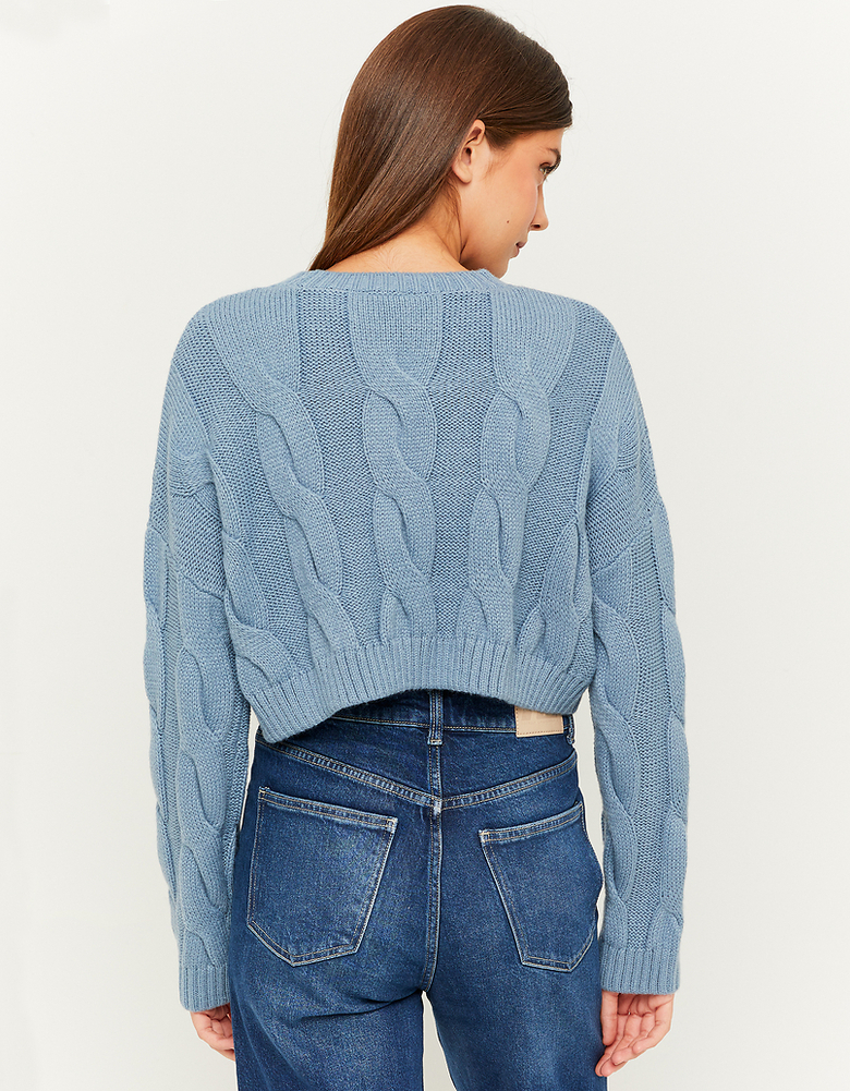 Blue Cable Knit Jumper | TALLY WEiJL