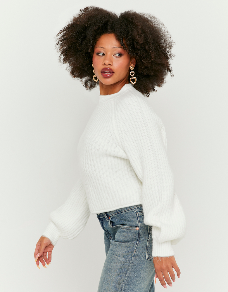 White Cropped Jumper | TALLY WEiJL