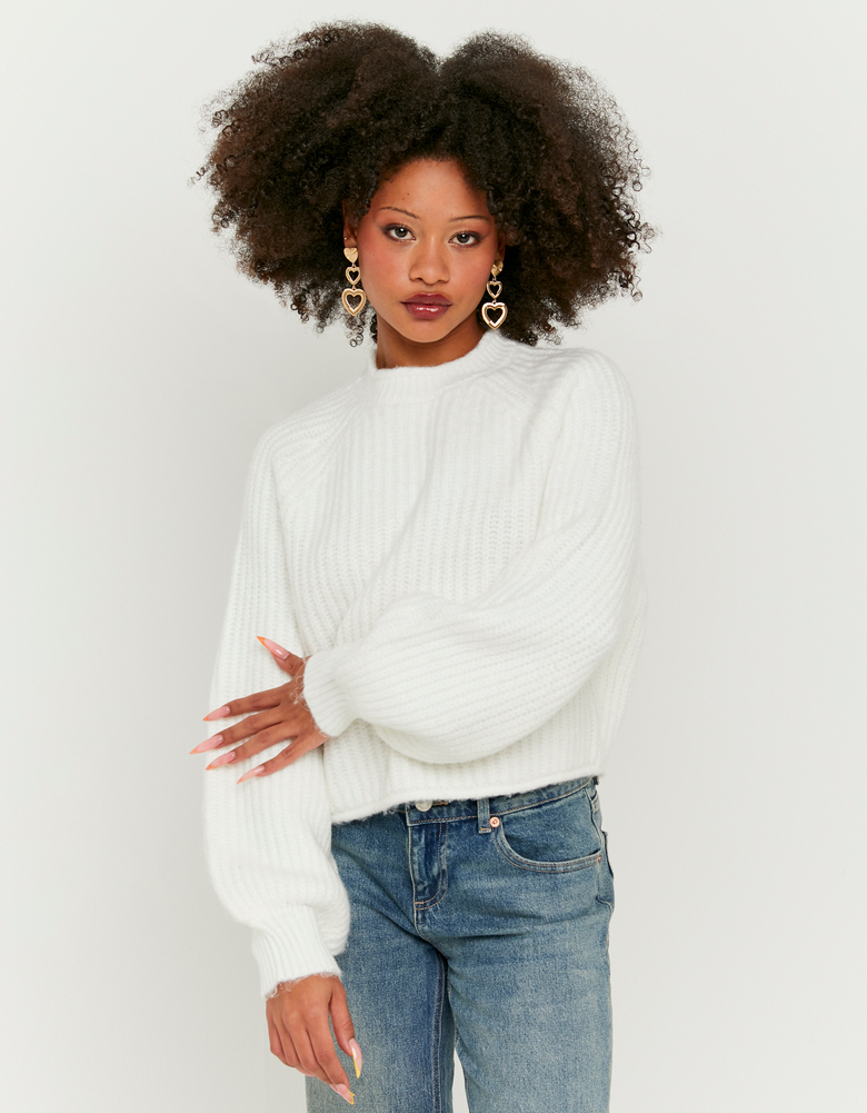 White Cropped Jumper | TALLY WEiJL