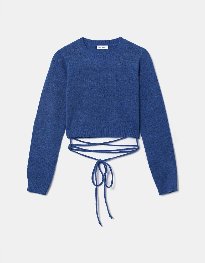 Top Court à Lacets Bleu TALLY WEiJL Luxembourg