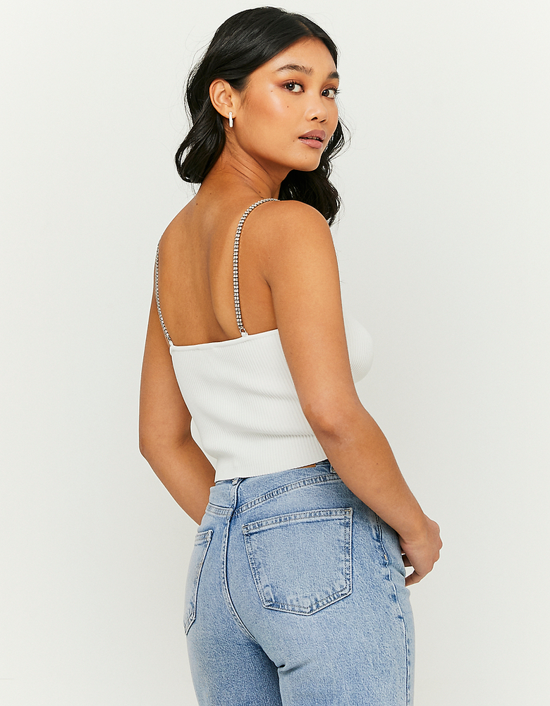 Top en Maille avec bretelles strassées | TALLY WEiJL