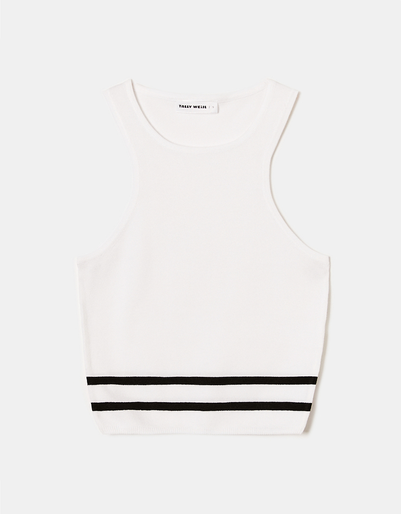 TALLY WEiJL, Gestricktes gestreiftes Cropped Top for Women