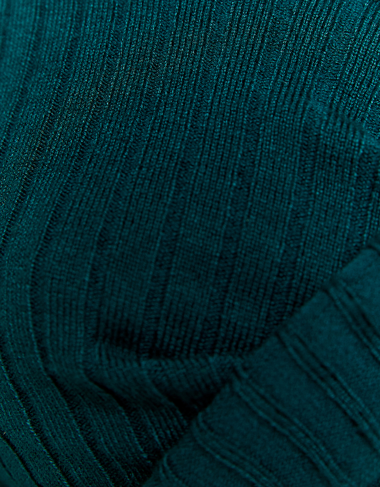 TALLY WEiJL, Green Cut out Long Sleeves Top for Women