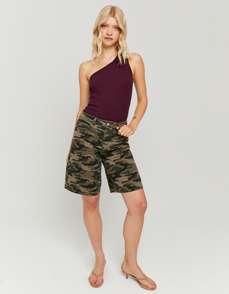 TALLY WEiJL, High Waist Wide Bermuda Shorts for Women