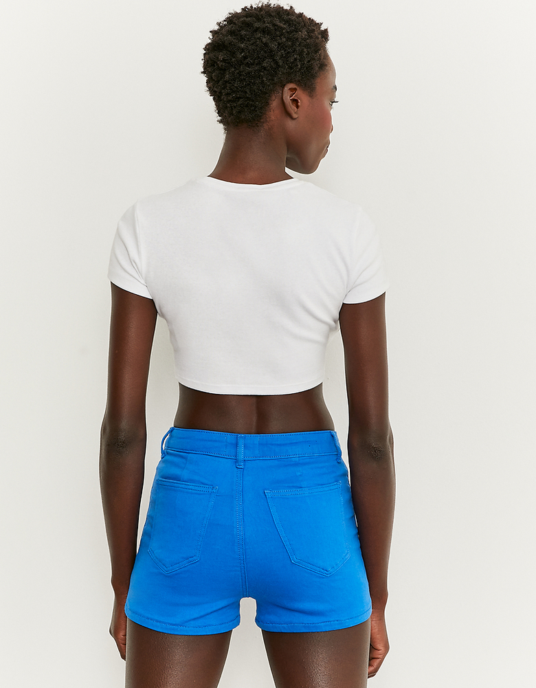 TALLY WEiJL, Blue  High Waist Basic Shorts for Women