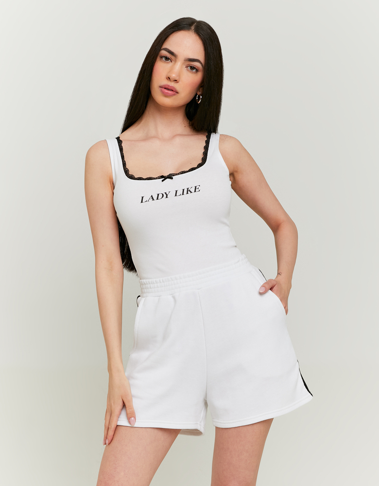 TALLY WEiJL, Short Sporty Blanc Basique for Women