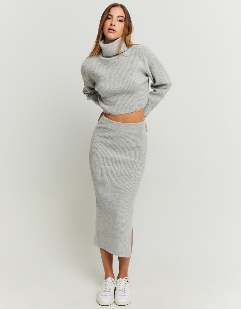 TALLY WEiJL, Jupe Midi Grise Douce for Women