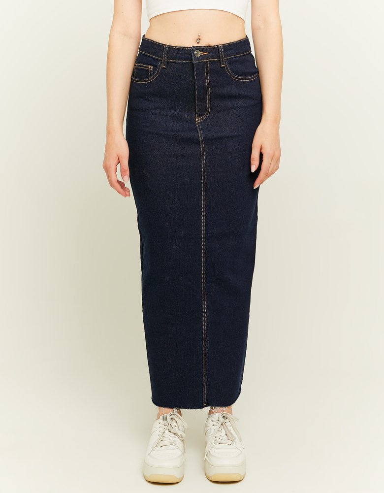 TALLY WEiJL, Gonna di Jeans Lunga Blu Scuro for Women
