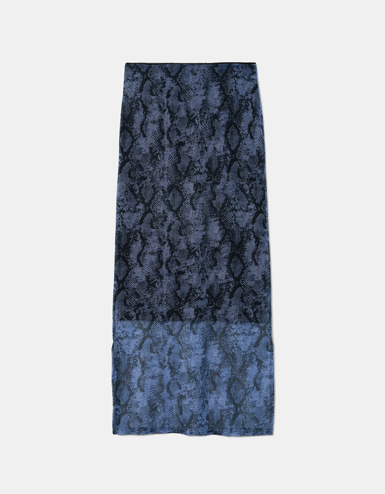 Jupe longue Imprimée Bleue | TALLY WEiJL