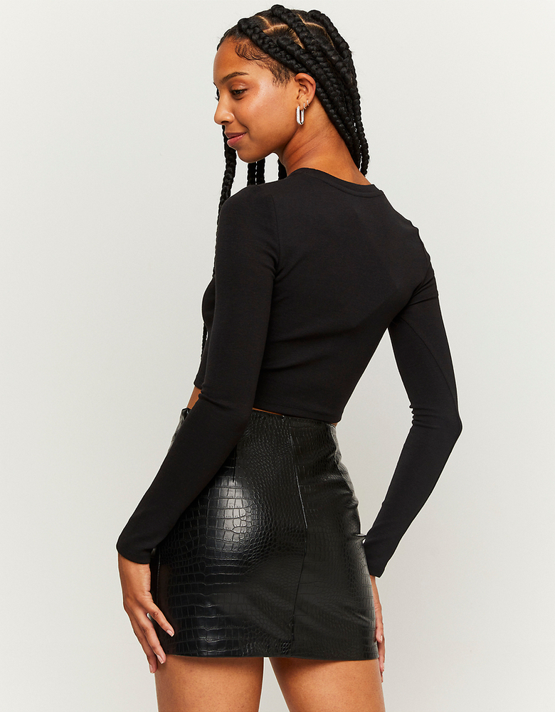Black Faux Leather Mini Skirt | TALLY WEiJL