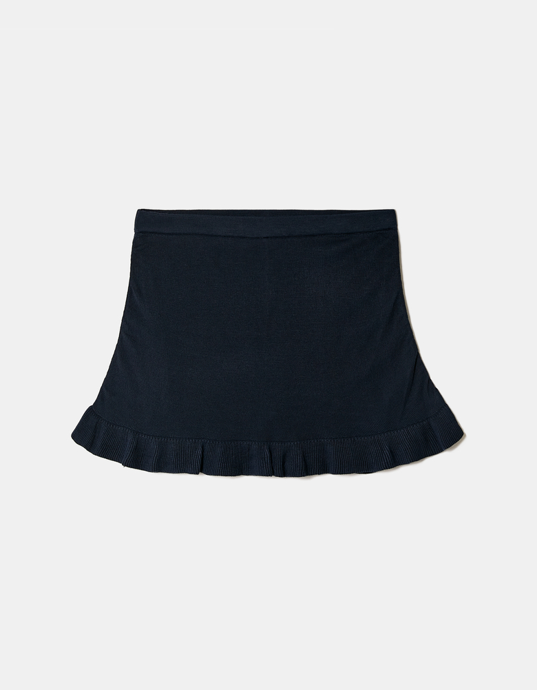 Blue Mini Skirt With Ruffles | TALLY WEiJL