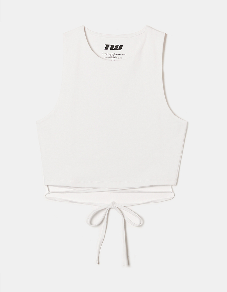 TALLY WEiJL, Lace Up Cropped Top for Women