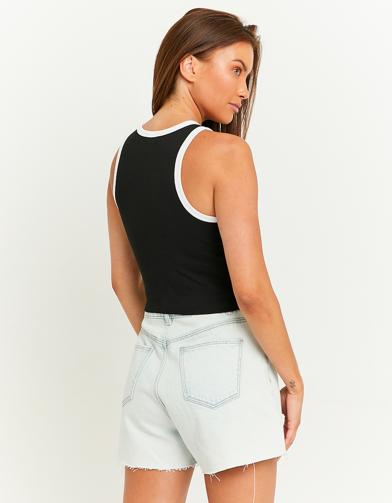 TALLY WEiJL, Débardeur Court Noir Imprimé for Women