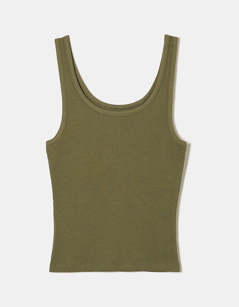Basic Ribbed Tank Top | TALLY WEiJL