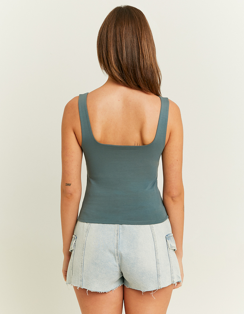 TALLY WEiJL, Blue Fitted Tank Top for Women