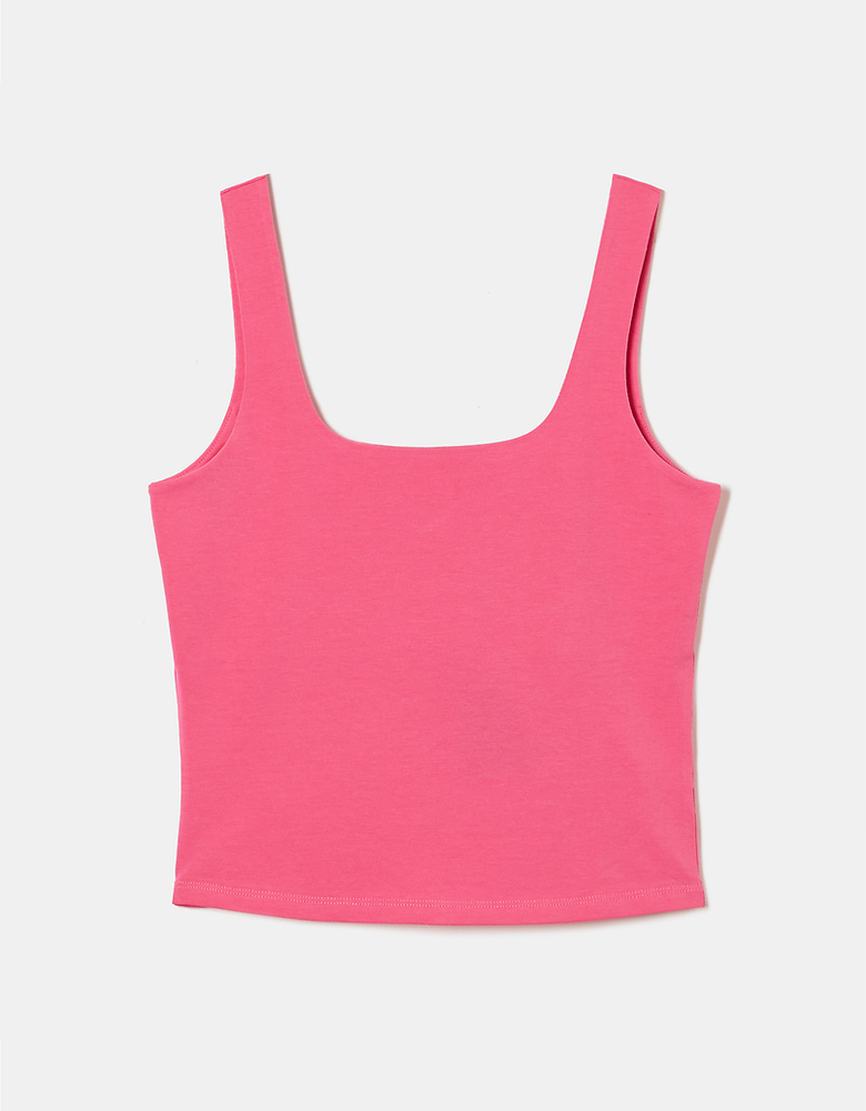 Pink Fitted Tank Top | TALLY WEiJL