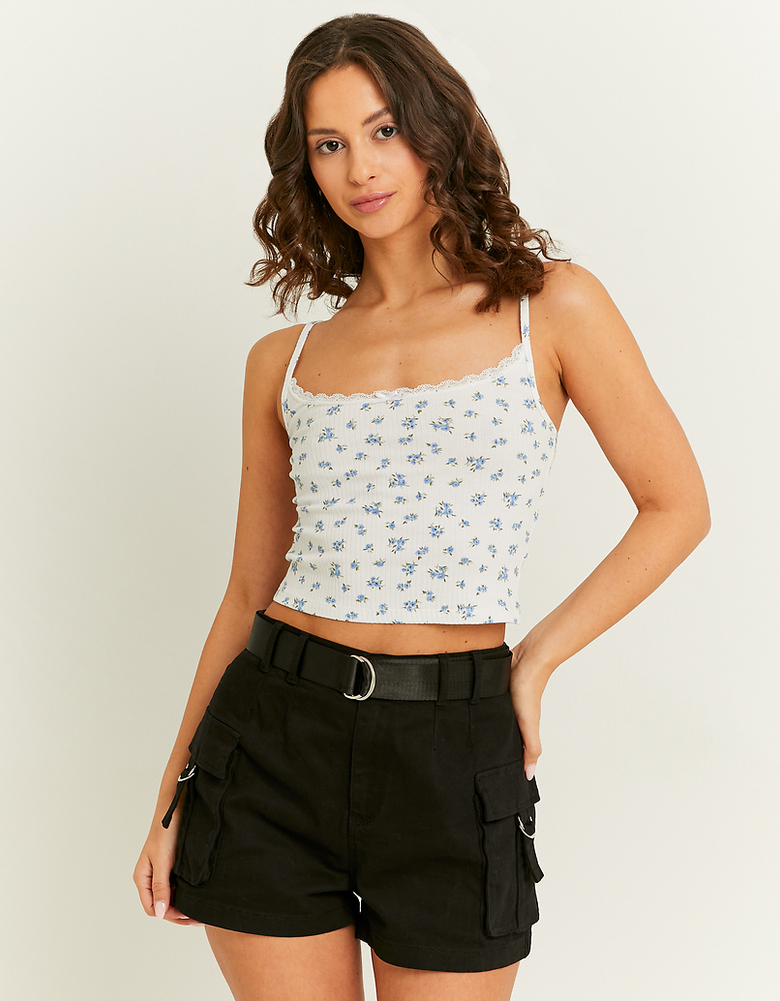 TALLY WEiJL, Τοπ Basic Φλοράλ με δαντέλα for Women