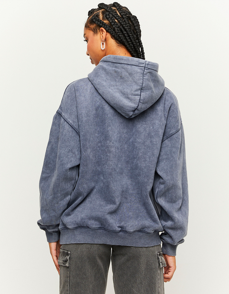 Denim Wash Oversize Printed Sweatshirt | TALLY WEiJL