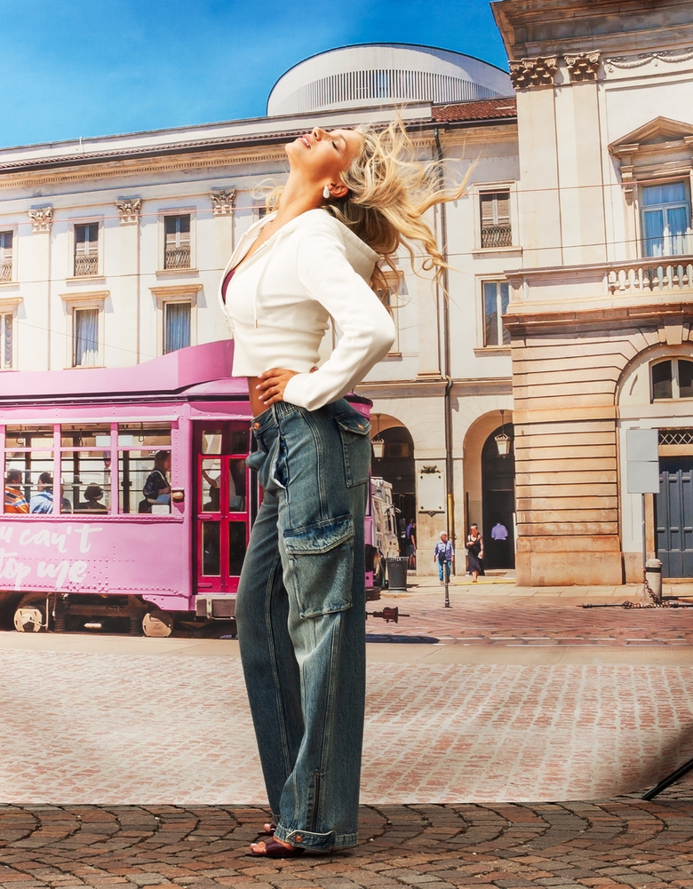 TALLY WEiJL, Felpa Bianca Corta Con Zip for Women