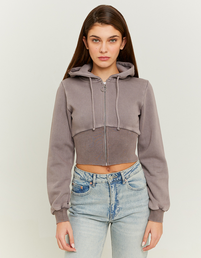 Hoodie corset gris | TALLY WEiJL