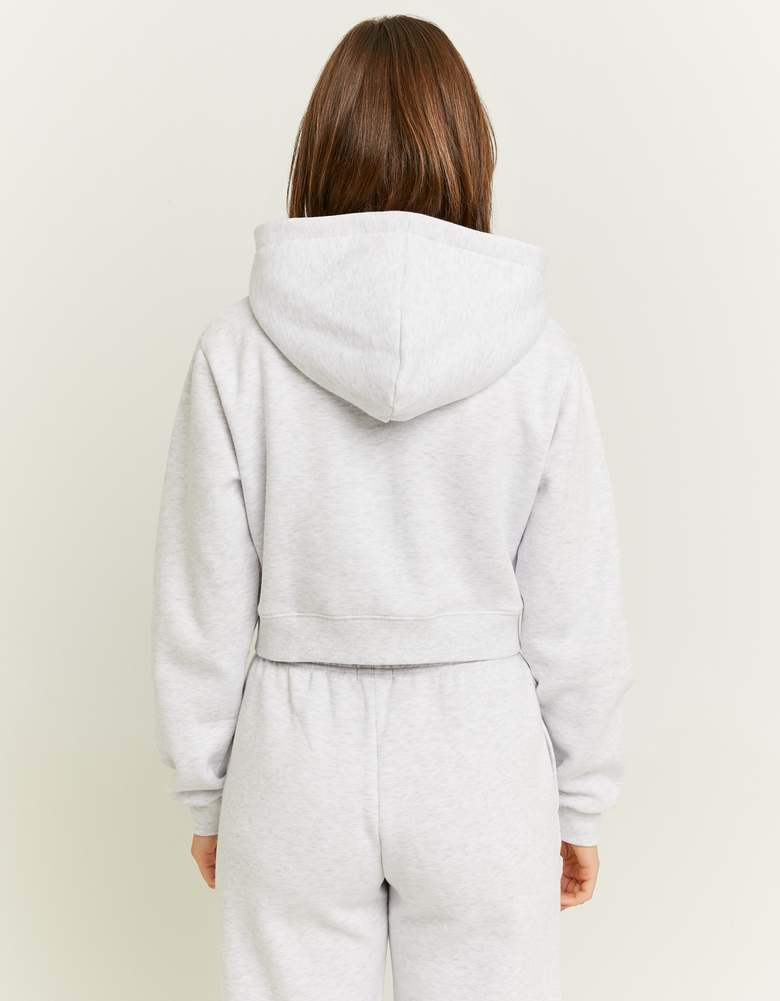 Grey Cropped Hoodie | TALLY WEiJL