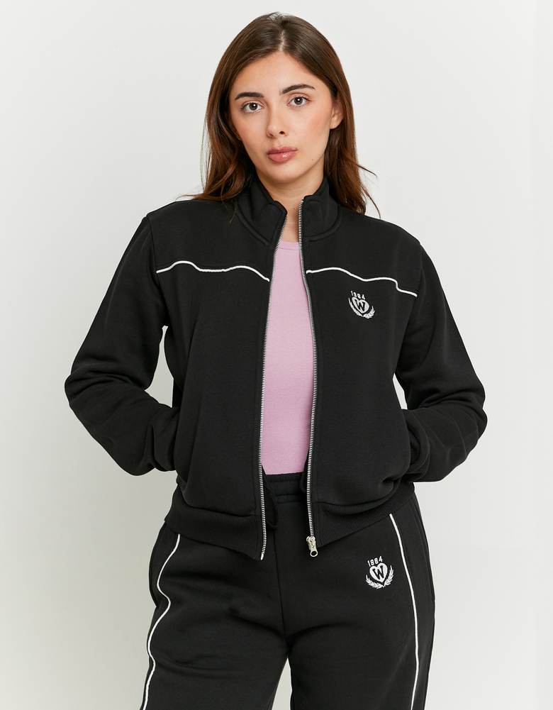 TALLY WEiJL, Felpa Nera con Zip for Women