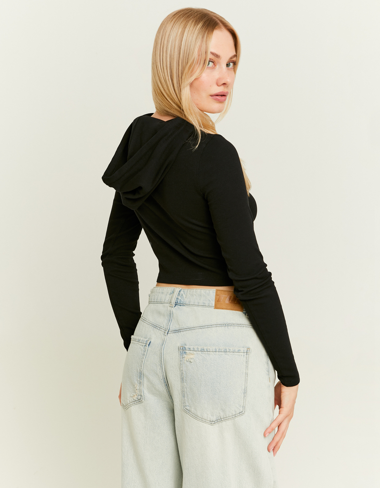 Top con Cappuccio Nero | TALLY WEiJL