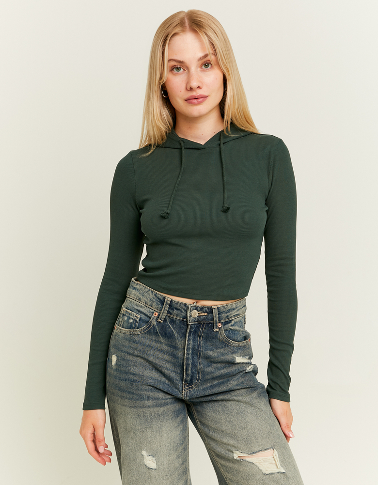 Top con Cappuccio Verde | TALLY WEiJL