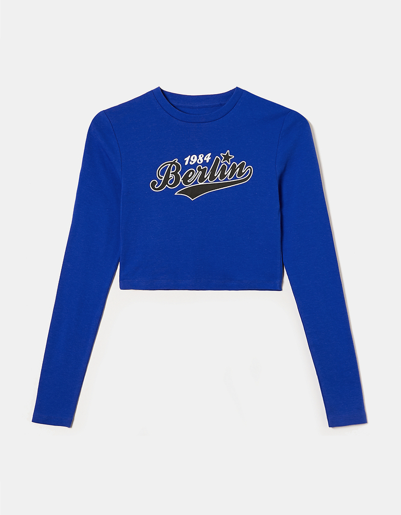 Bedrucktes T-Shirt mit langen Ärmeln | TALLY WEiJL