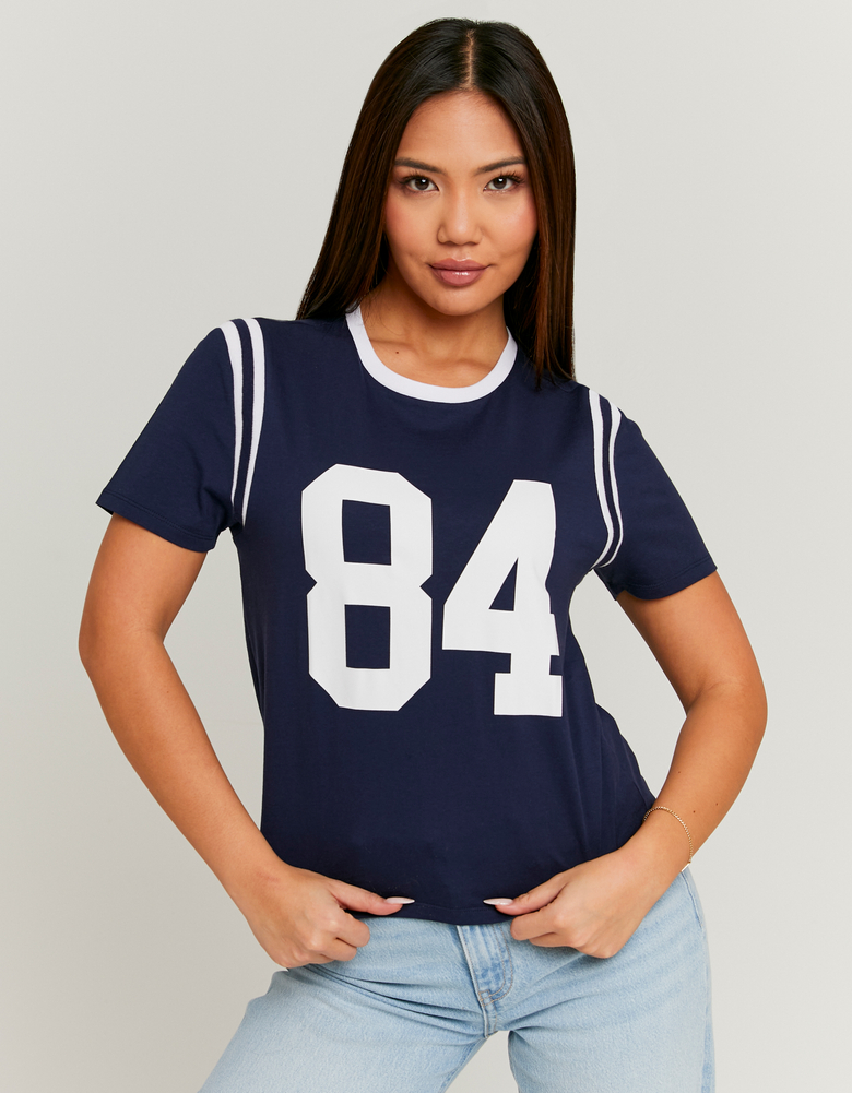 Blaues Print-T-Shirt | TALLY WEiJL