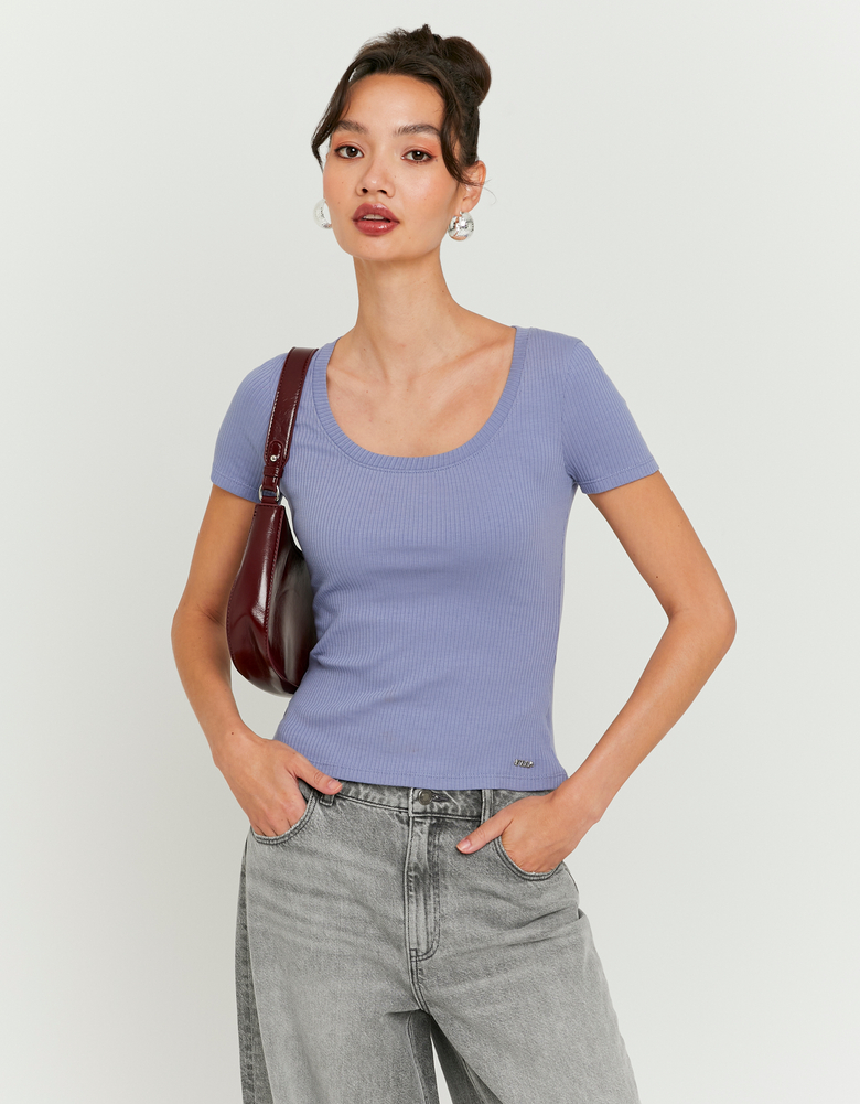 TALLY WEiJL, Blaues Regular Basic T-Shirt for Women
