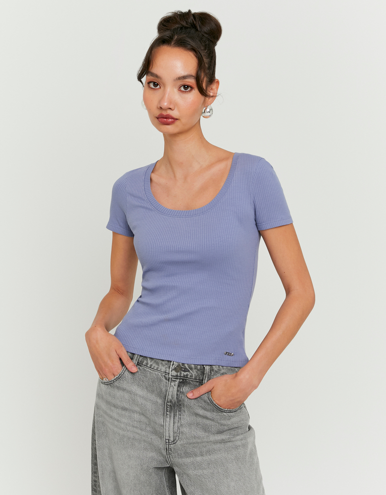 TALLY WEiJL, Blaues Regular Basic T-Shirt for Women