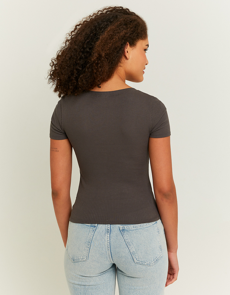 Graues Basic Regular Fit T-Shirt | TALLY WEiJL