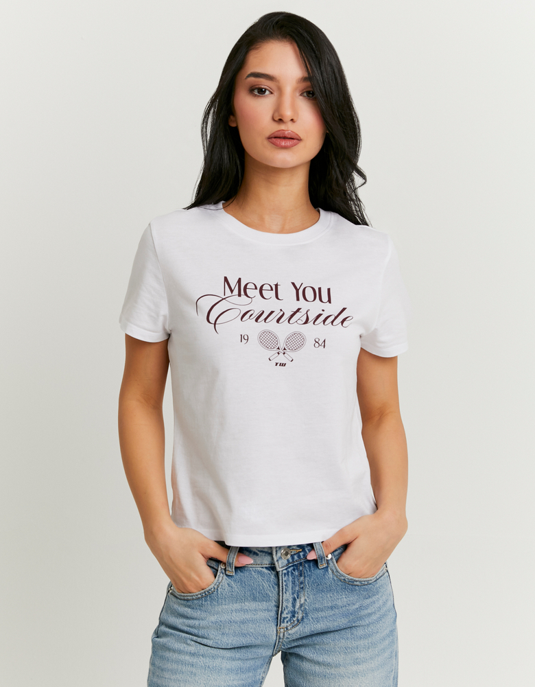 TALLY WEiJL, Weißes Print-T-Shirt for Women