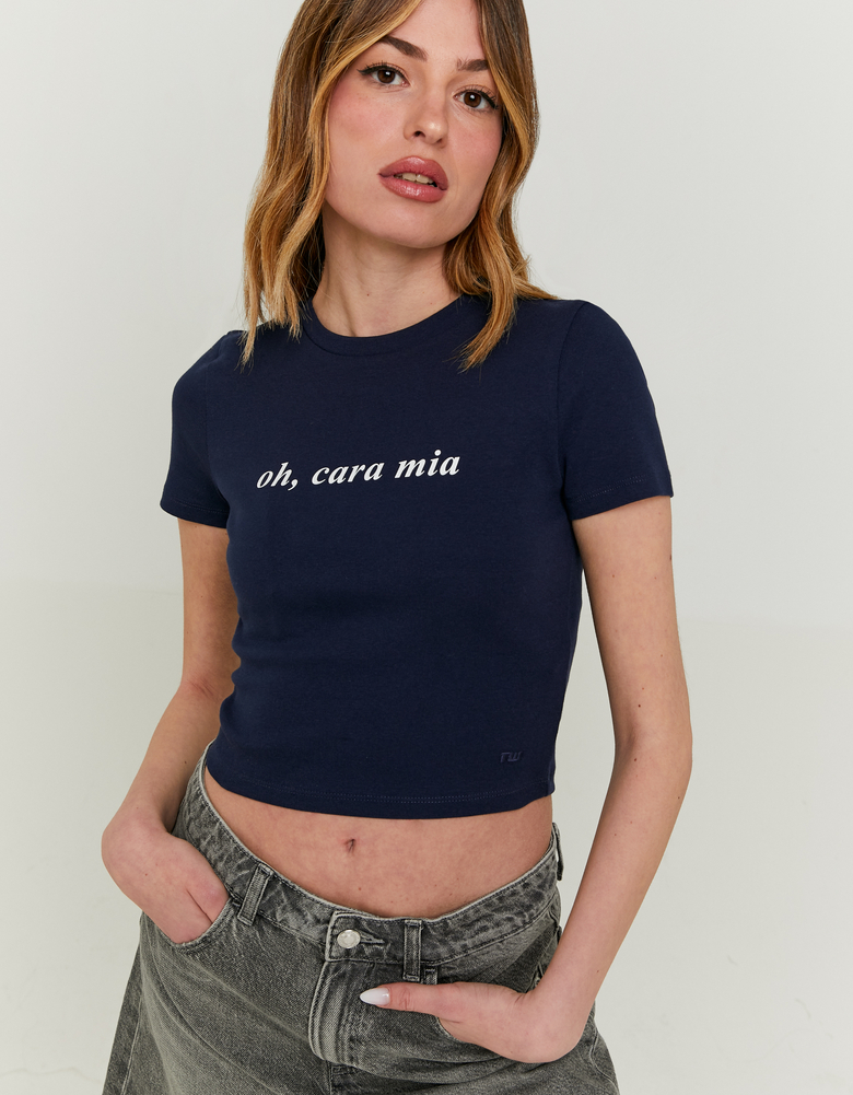TALLY WEiJL, T-shirt Μπλε με στάμπα for Women