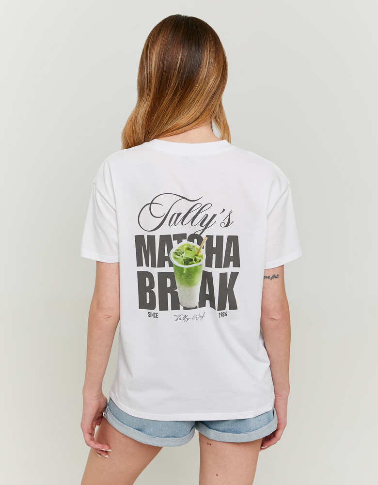 TALLY WEiJL, T-Shirt Blanc Oversize avec Imprimé for Women