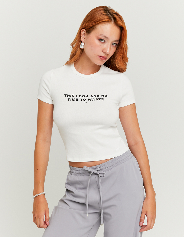 TALLY WEiJL, White Printed T‑shirt for Women
