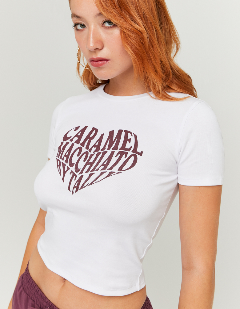 TALLY WEiJL, T-shirt bianca con stampa for Women