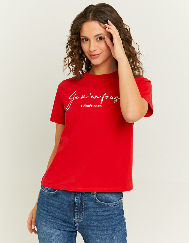 Rotes Oversized Print T-Shirt | TALLY WEiJL