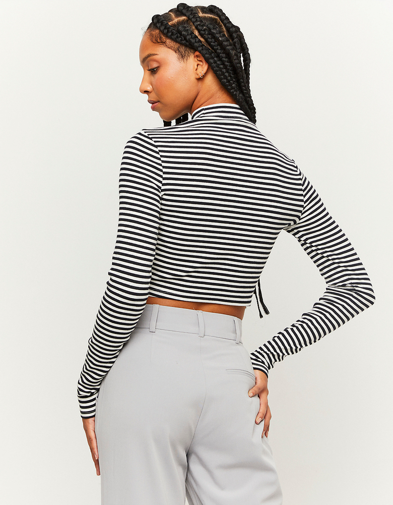 Striped Cropped Basic T-Shirt | TALLY WEiJL