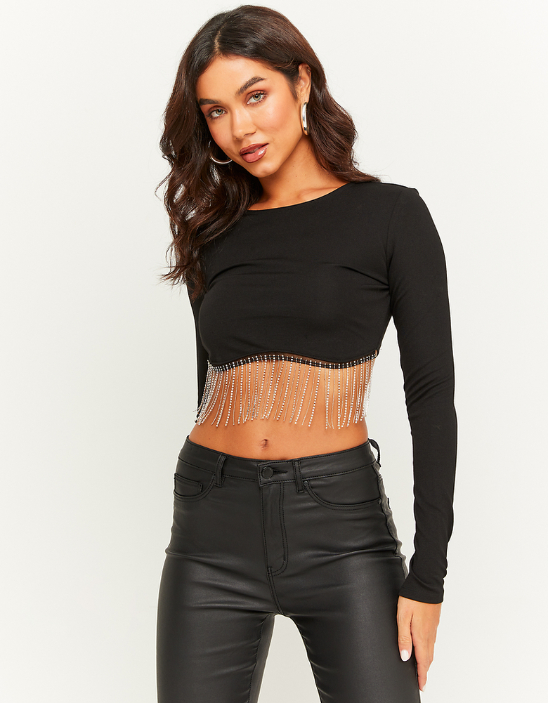 Haut Noir Manches Longues – Taille S – Occasion En Très Bon état