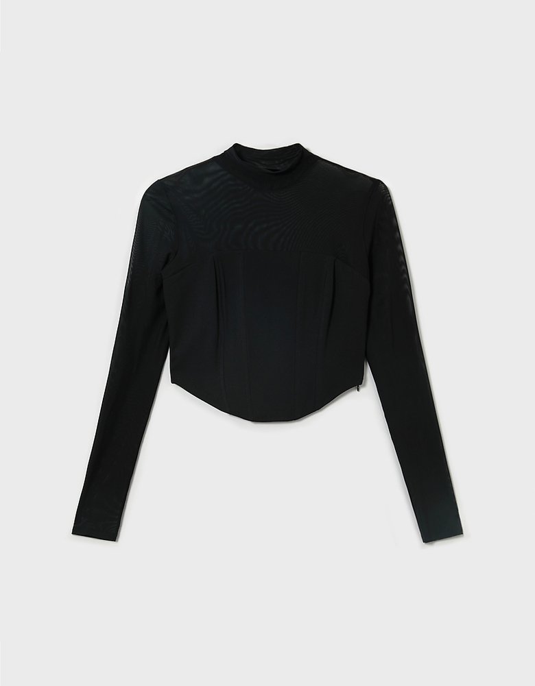 Top in Mesh Nero | TALLY WEiJL