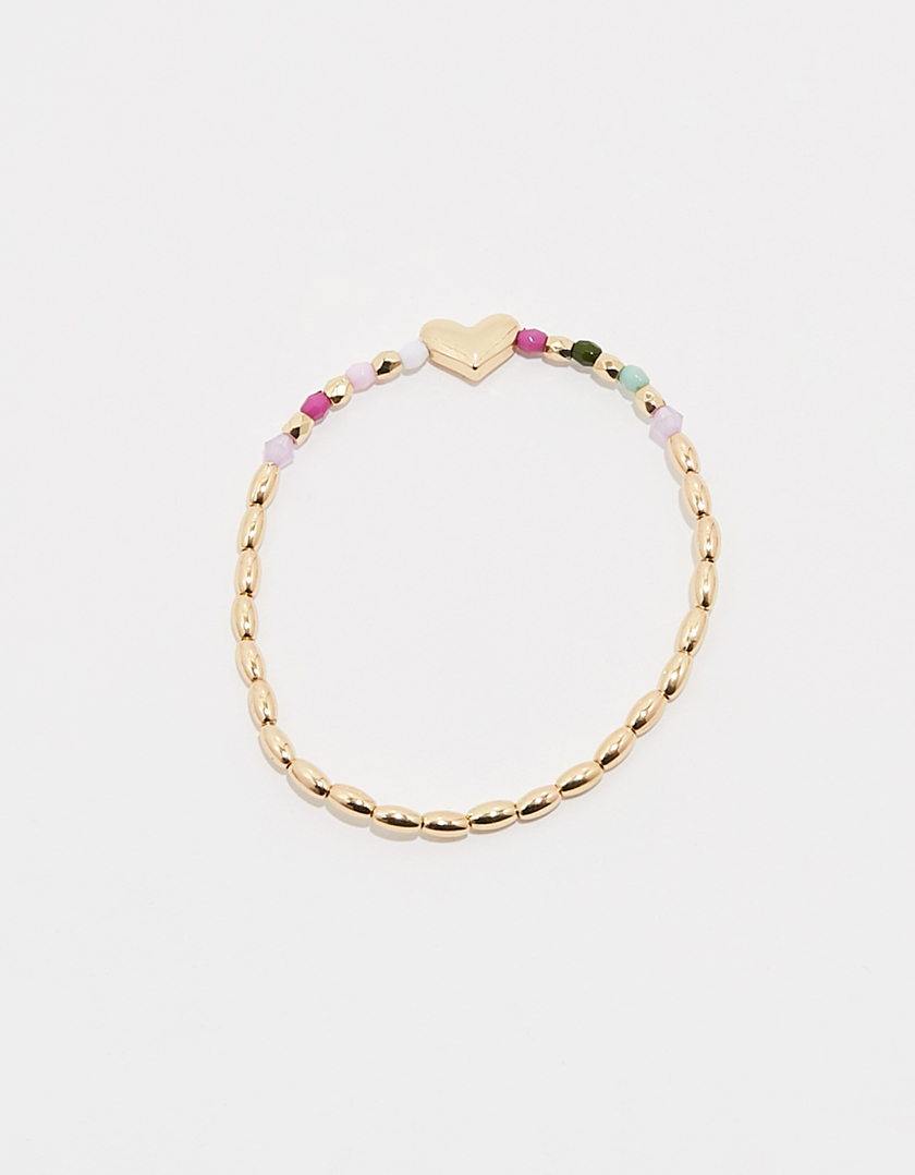 Braccialetto dorato con perle